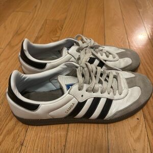 Adidas Samba White and Black Trainers